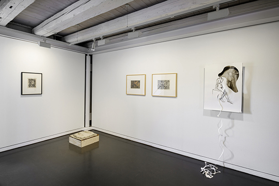 Ausstellungsansicht, Obergeschoss im Trudelhaus Baden