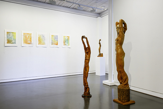 Ausstellungsansicht, Mittelgeschoss im Trudelhaus Baden