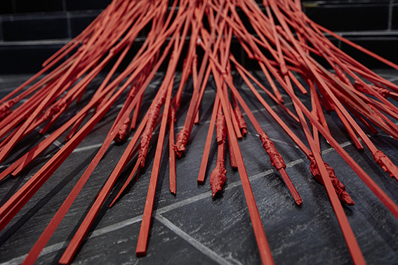 Ausstellungsansicht, Untergeschoss im Trudelhaus Baden 
Renata Bünter