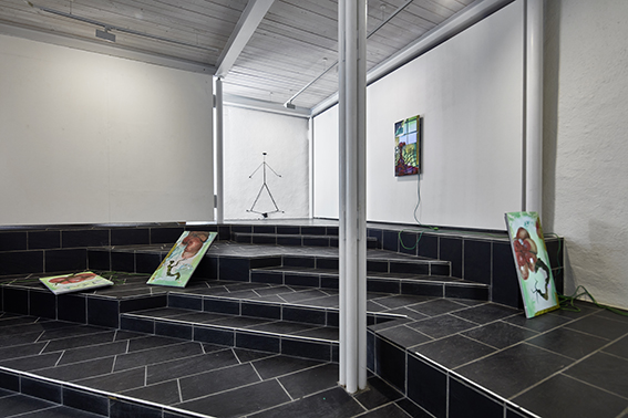 Ausstellungsansicht, Untergeschoss im Trudelhaus Baden
