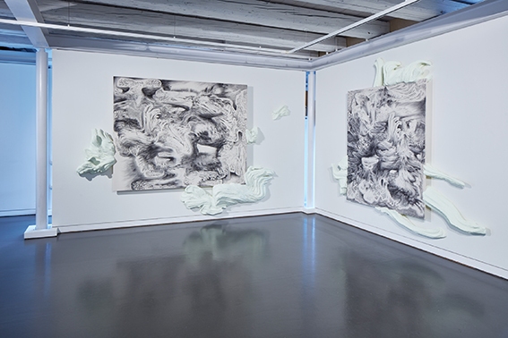 Ausstellungsansicht, Obergeschoss im Trudelhaus Baden