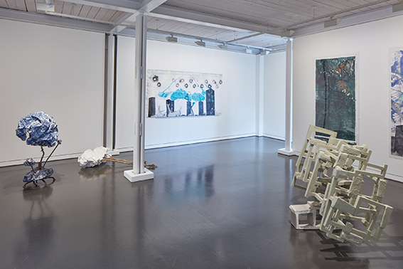 Ausstellungsansicht, Untergeschoss im Trudelhaus Baden 
Renata Bünter